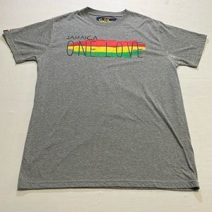 Surf Classic Original Brand Men’s L 2010 Jamaica One Love Crew Neck T-Shirt Gray